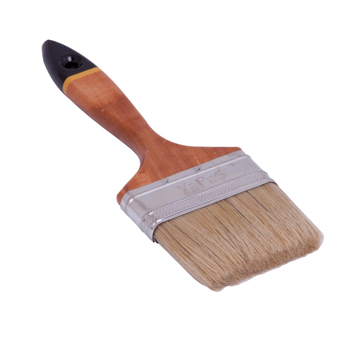 %100 Natural BristleVarnished Wooden HandleThis is produced of stainless nickel tin.Would never drop...